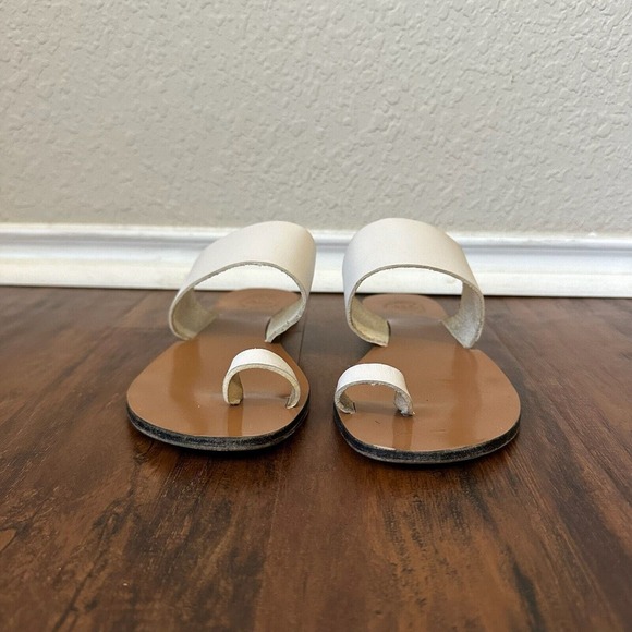 ATP Atelier Astrid Toe-Ring Sandals in White Leather - Picture 3 of 11